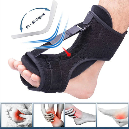 Plantar Fasciitis Night Splint Adjustable Foot Drop Ankle Brace Support Toe Pain