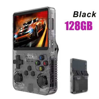 128G Retro Handheld Game Console Linux System 3.5 Inch IPS Screen Portable Pocket Video Player 2 Joystick 64G Games Kid Gift