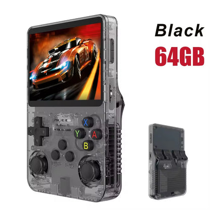 128G Retro Handheld Game Console Linux System 3.5 Inch IPS Screen Portable Pocket Video Player 2 Joystick 64G Games Kid Gift