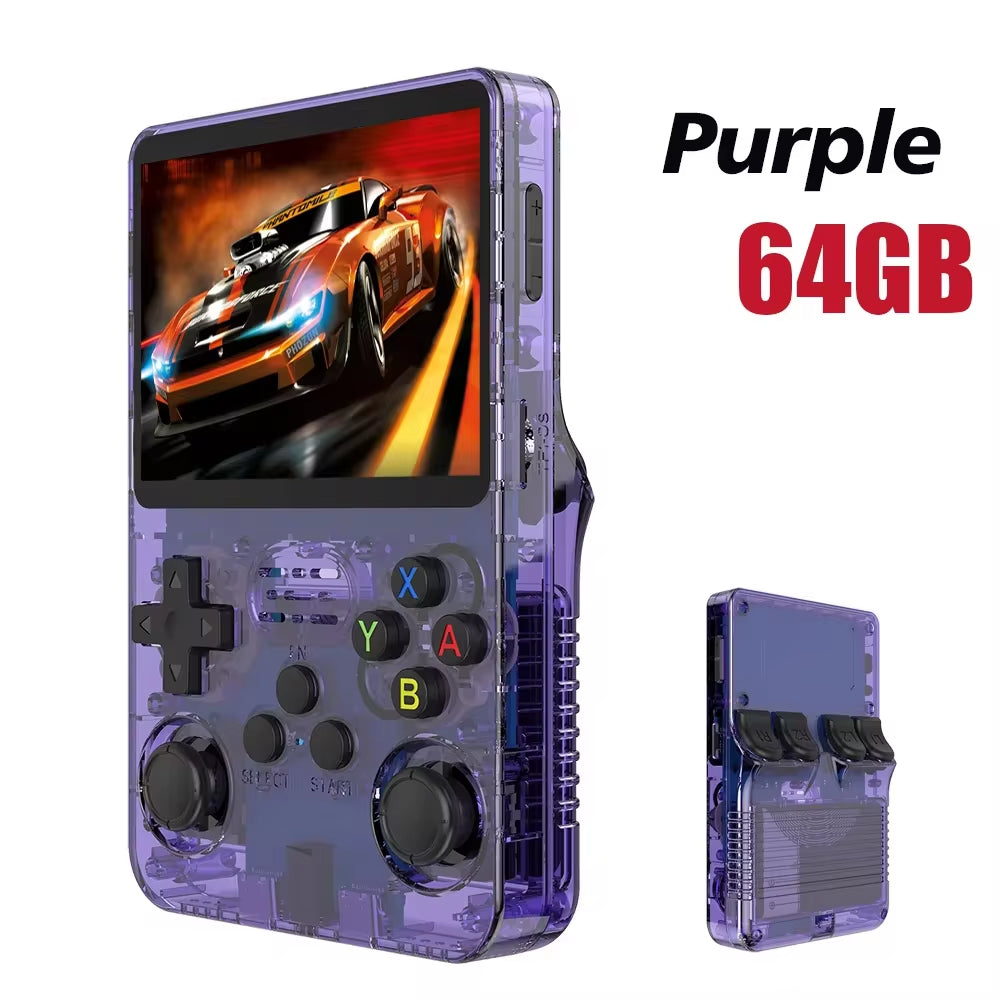 128G Retro Handheld Game Console Linux System 3.5 Inch IPS Screen Portable Pocket Video Player 2 Joystick 64G Games Kid Gift