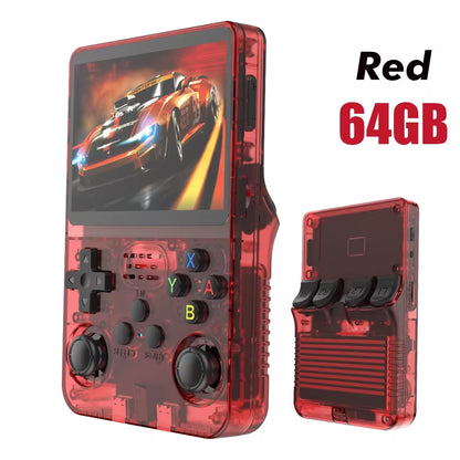 128G Retro Handheld Game Console Linux System 3.5 Inch IPS Screen Portable Pocket Video Player 2 Joystick 64G Games Kid Gift