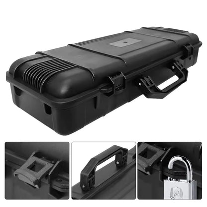 Water-Repellent Hard Carry Tool Case Bag Organizer Storage Box,Camera Sealed Shockproof Safety Instrument Toolbox with Sponge