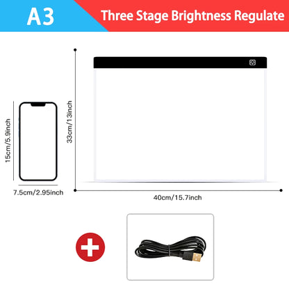 A3/A4/A5 Level Dimmable Led Drawing Copy Pad Board Children'S Toy Painting Educational Kids Grow Creative Gifts for Children