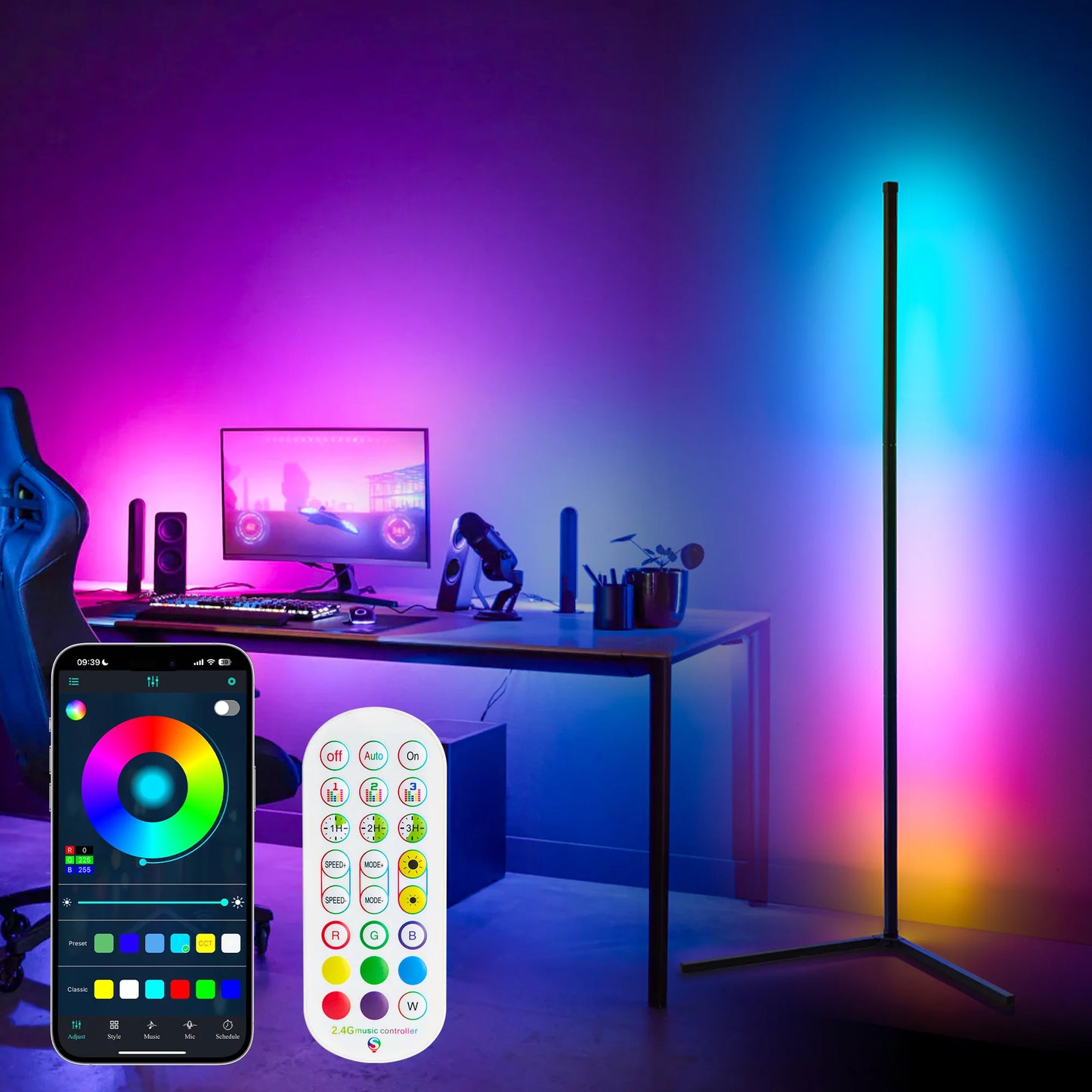 RGB Corner Floor Lamp