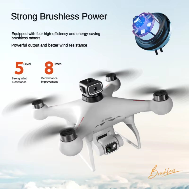 Drone S116 4K Hd Dual Camera Wifi Fpv Optical Flow Positioning Obstacle Avoidance Brushless Rc Quadcopter Drone Professionnel