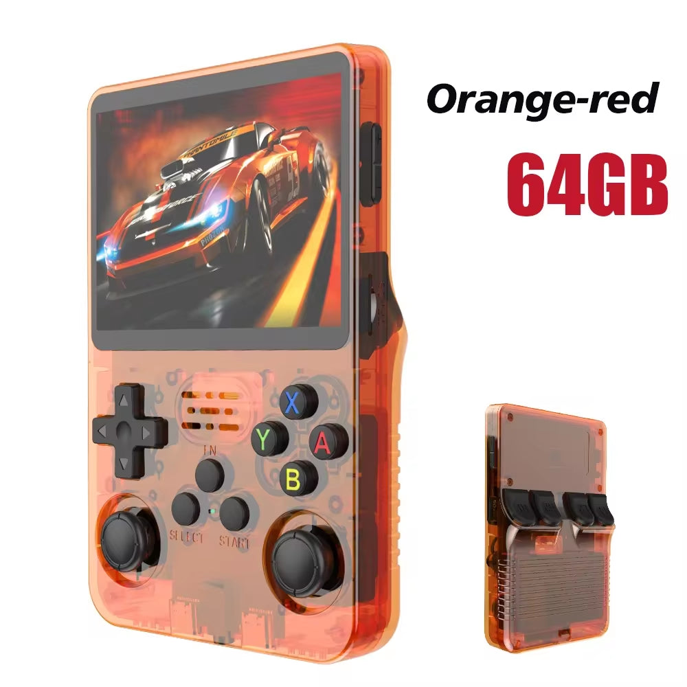 128G Retro Handheld Game Console Linux System 3.5 Inch IPS Screen Portable Pocket Video Player 2 Joystick 64G Games Kid Gift